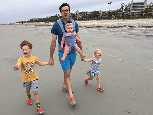 Family photo on beach